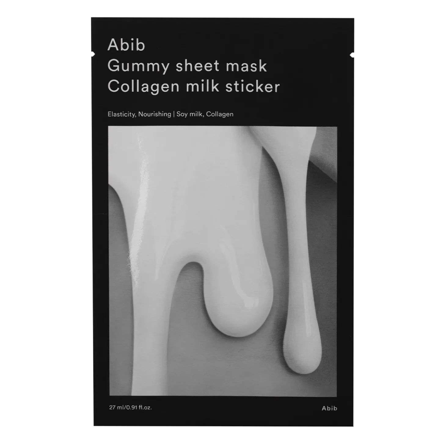 Abib - Gummy Sheet Mask Collagen Milk Sticker - Nawilżająco Rozświetlająca Maska w Płachcie - 27ml