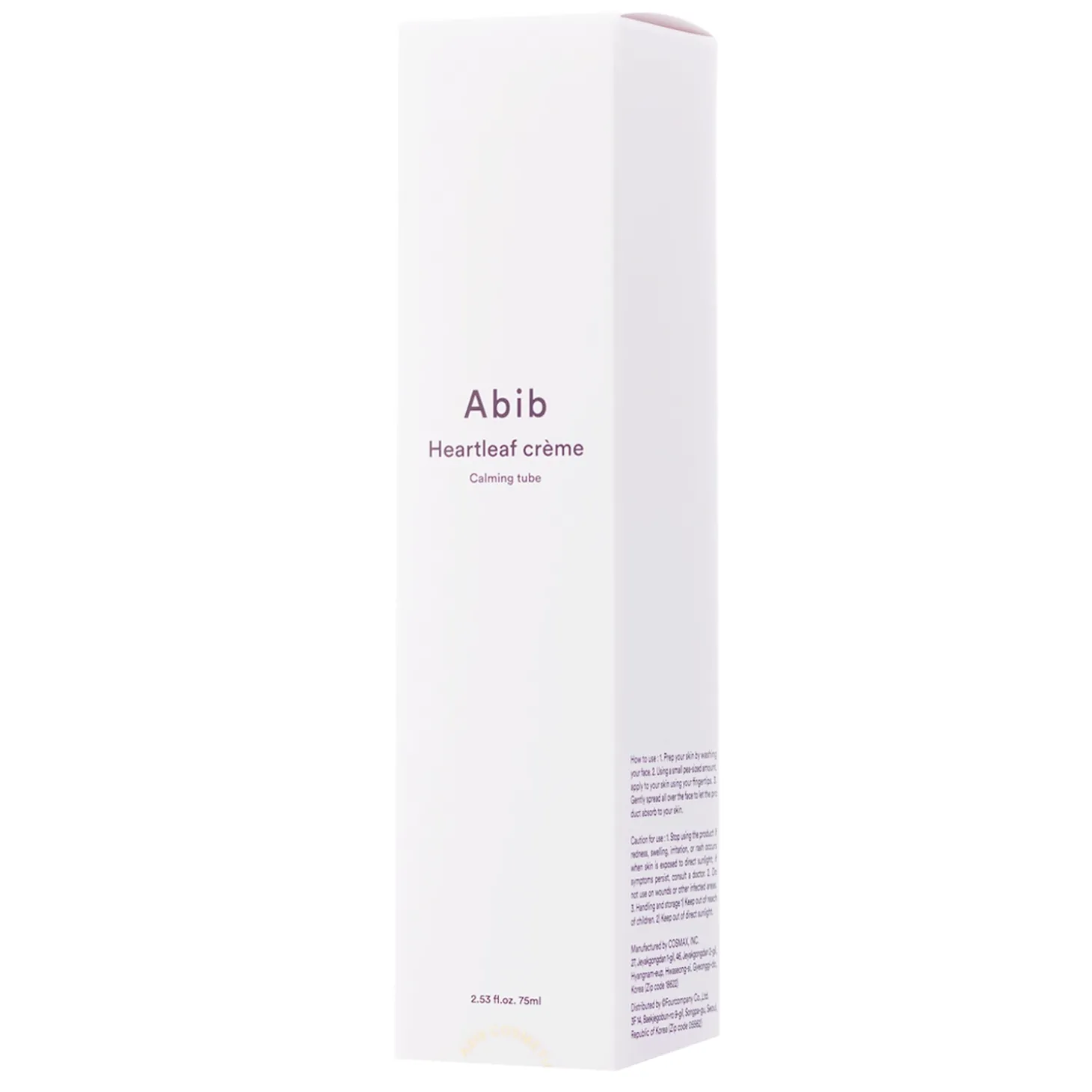Abib - Heartleaf Creme Calming Tube - Kojący Krem z Pstrolistką - 75ml