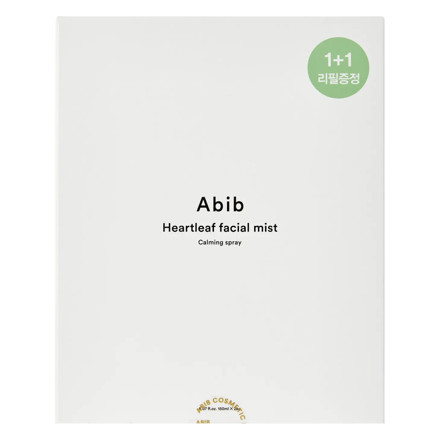 Abib - Heartleaf Facial Mist Calming Spray - Nawilżająca Mgiełka do Twarzy - 150ml + Uzupełnienie 150ml