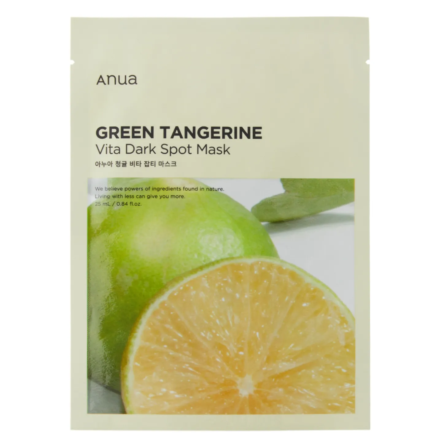 Anua - Green Tangerine Vita Dark Spot Mask - Rozświetlająca Maska w Płachcie z Witaminą C - 25ml