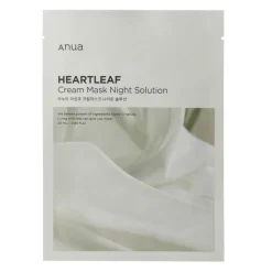 Anua - Heartleaf Cream Mask Night Solution - Kojąca Maska w Płachcie z Pstrolistką - 1szt/25ml