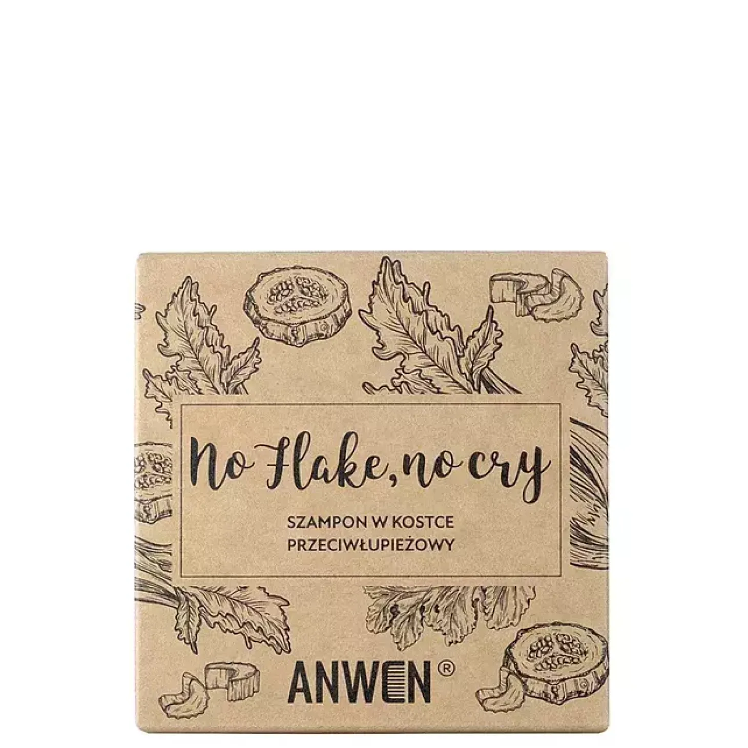 Anwen - No Flake. No Cry - Szampon Przeciwłupieżowy w Kostce - Puszka - 75g