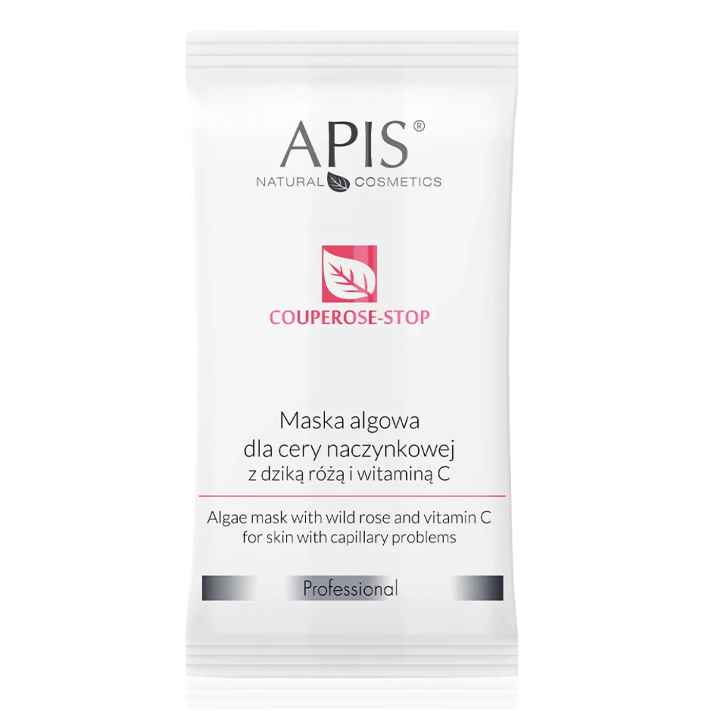 Apis - Couperose-Stop - Maska Algowa dla Cery Naczynkowej z Dziką Różą i Witaminą C - 20g