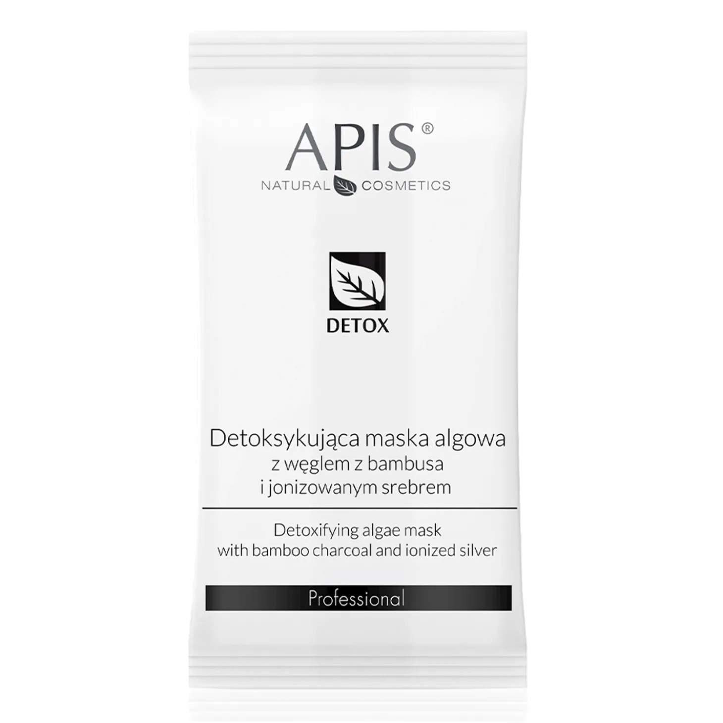 Apis - Detox - Detoksykująca Maska Algowa z Węglem z Bambusa i Jonizowanym Srebrem - 20g
