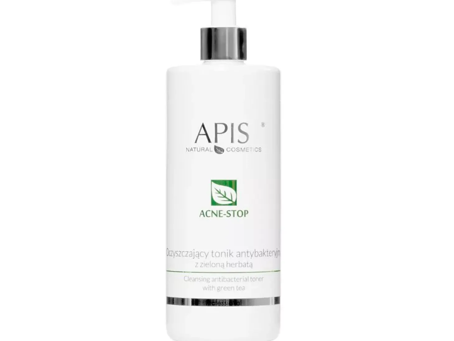 Apis - Professional - Acne-Stop - Cleansing Antibacterial Toner with Green Tea - Oczyszczający Tonik Antybakteryjny z Zieloną Herbatą - 500ml