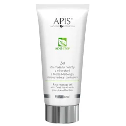 Apis - Professional - Acne-Stop - Face Massage Gel with Dead Sea Minerals, Green Tea and Bamboo - Żel do Masażu Twarzy z Minerałami z Morza Martwego, Zieloną Herbatą i Bambusem - 200ml
