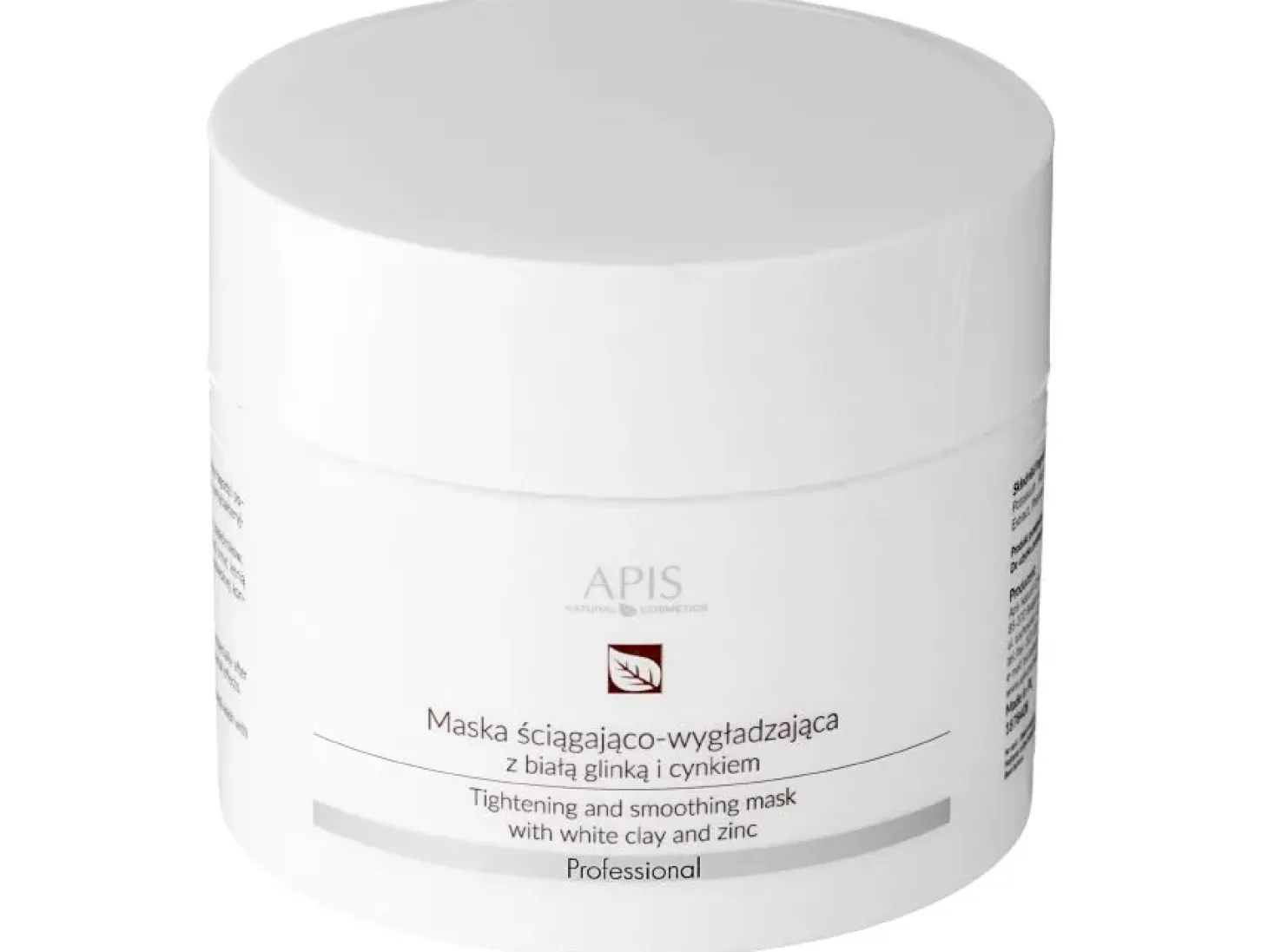 Apis - Professional - Tightening and Smoothing Mask with White Clay and Zinc - Maska Ściągająco-Wygładzająca z Białą Glinką i Cynkiem - 200ml