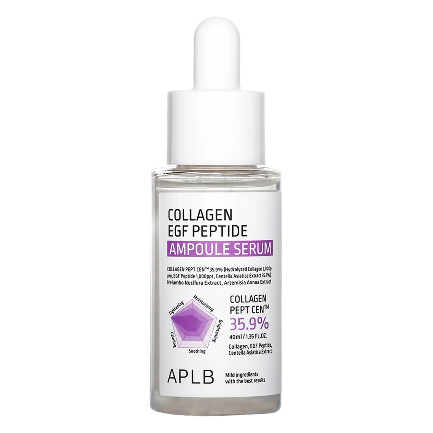 APLB - Collagen EGF Peptide Ampoule Serum - Nawilżająco-Ujędrniające Serum do Twarzy - 40ml