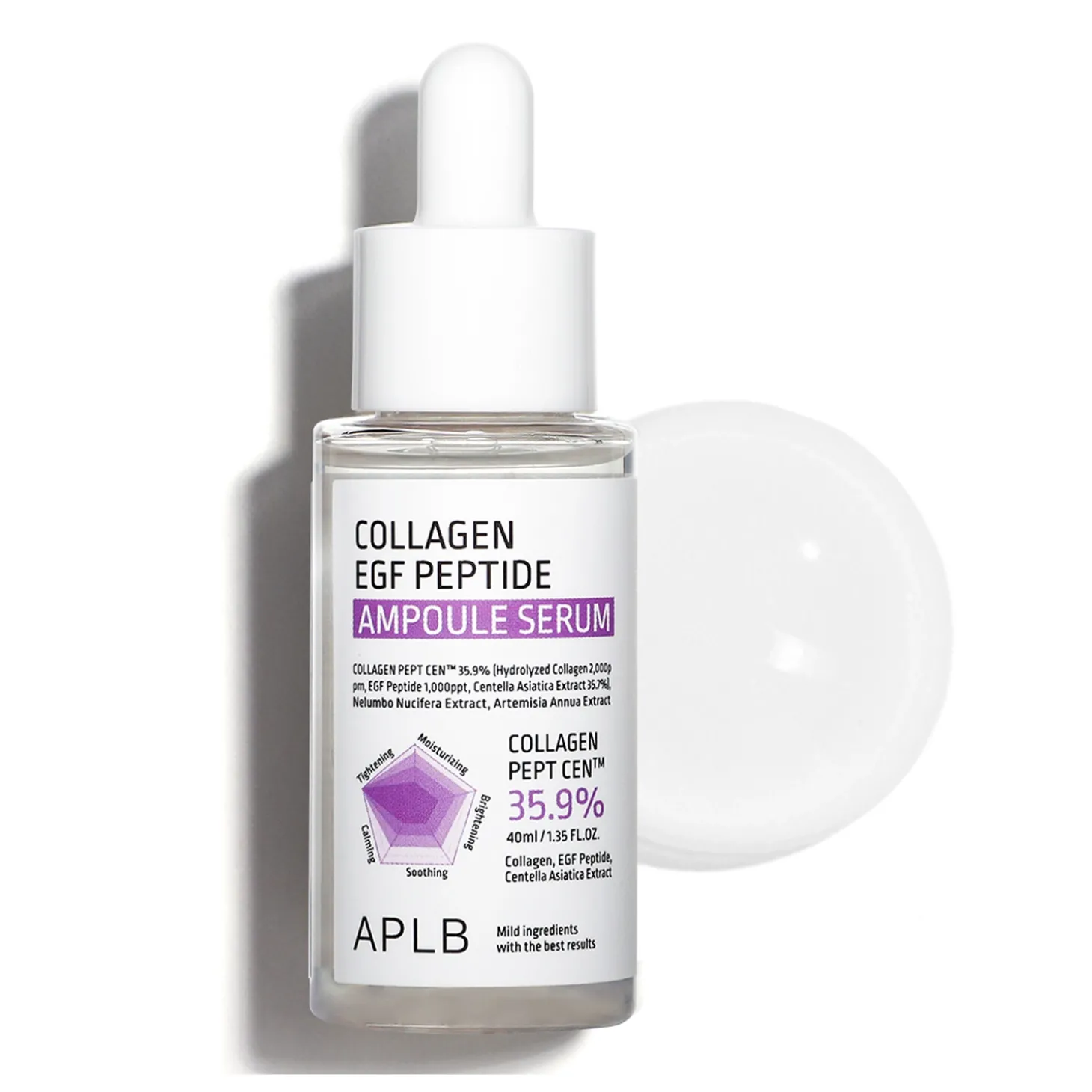 APLB - Collagen EGF Peptide Ampoule Serum - Nawilżająco-Ujędrniające Serum do Twarzy - 40ml