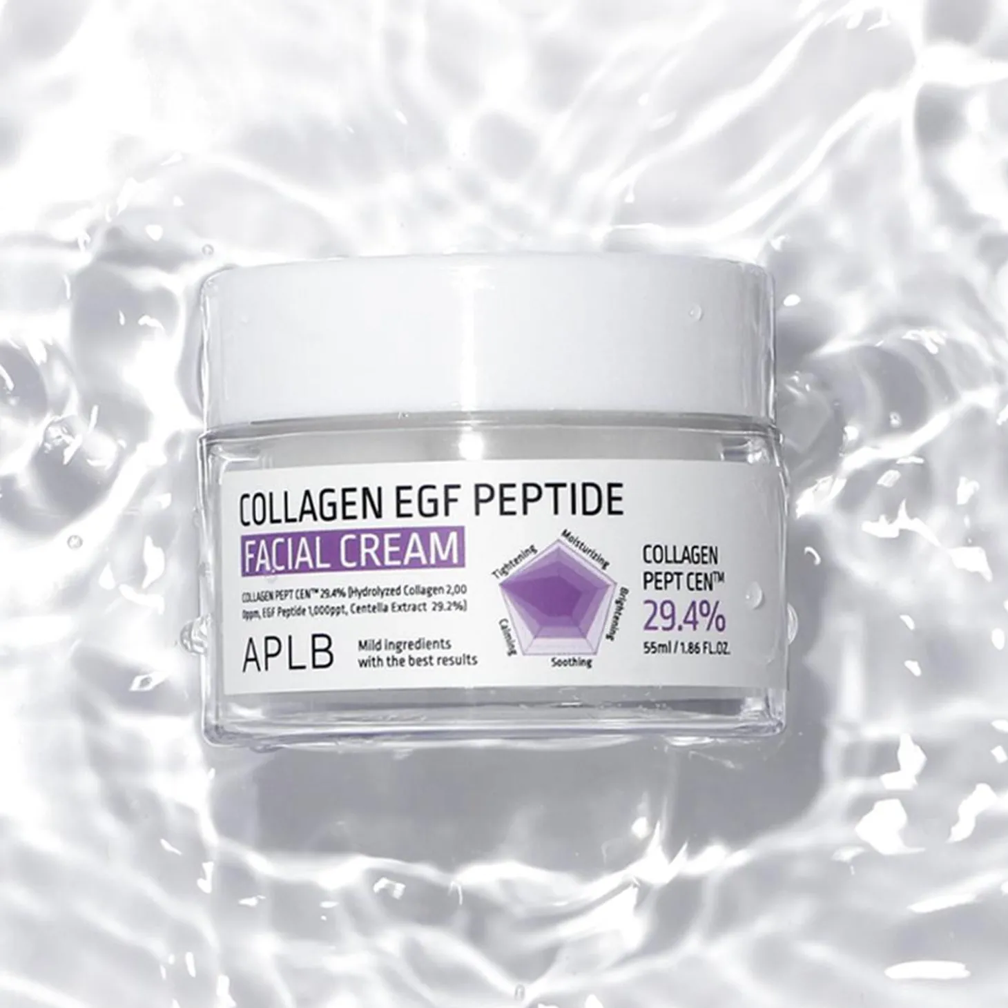 APLB - Collagen EGF Peptide Facial Cream - Nawilżająco-Ujędrniający Krem do Twarzy - 55ml
