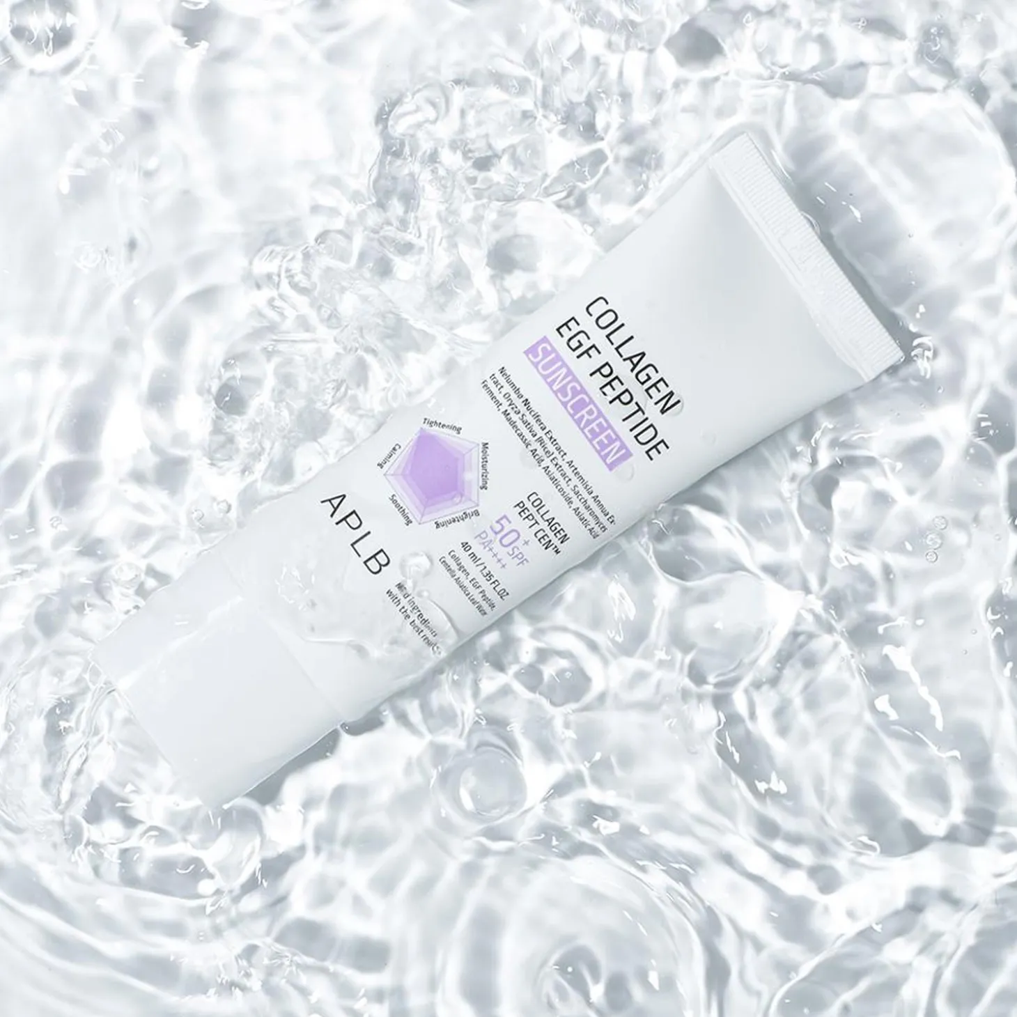 APLB - Collagen EGF Peptide Sunscreen SPF50+ PA++++ - Nawilżający Krem do Twarzy z Filtrem - 40ml
