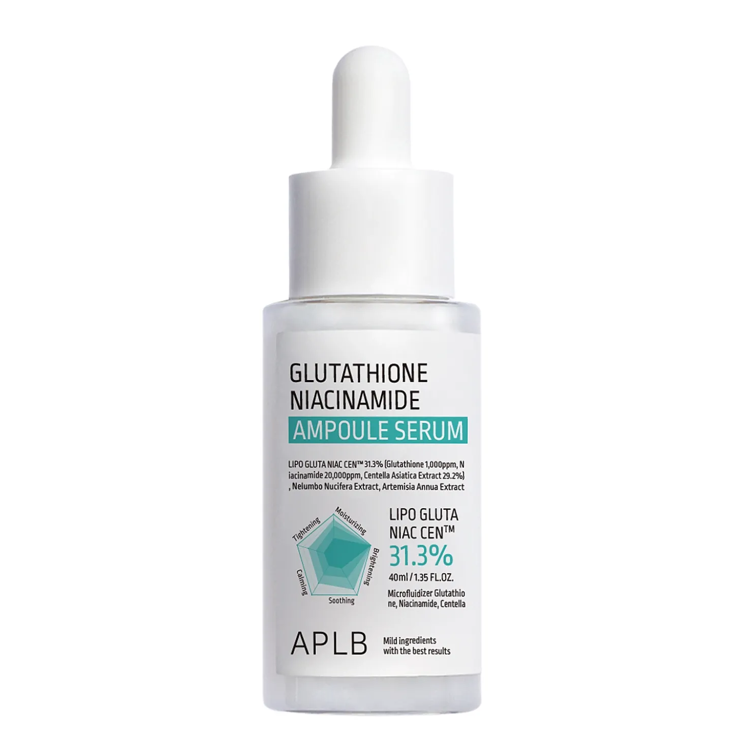 APLB - Glutathione Niacinamide Ampoule Serum - Rozjaśniające Serum do Twarzy - 40ml