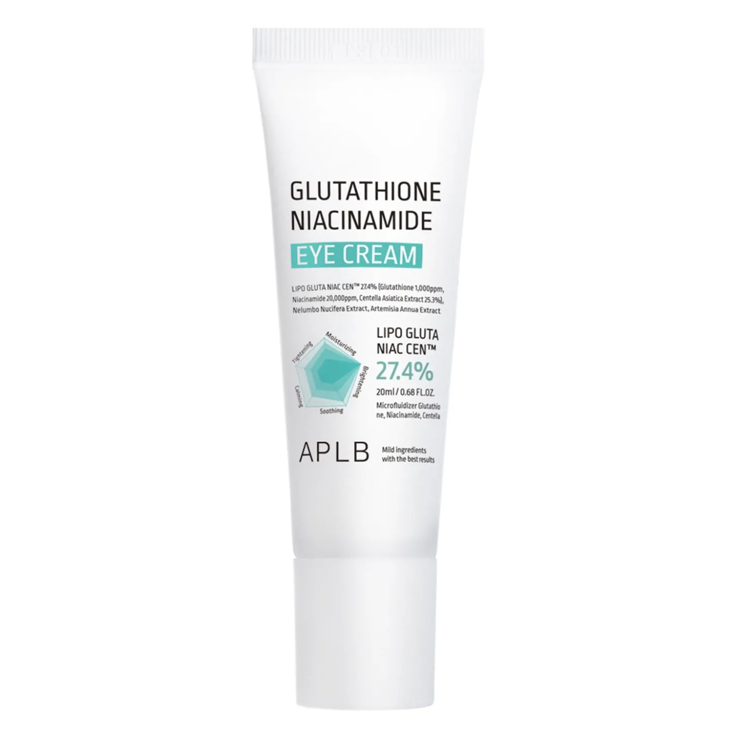 APLB - Glutathione Niacinamide Eye Cream - Rozjaśniający Krem pod Oczy - 20ml