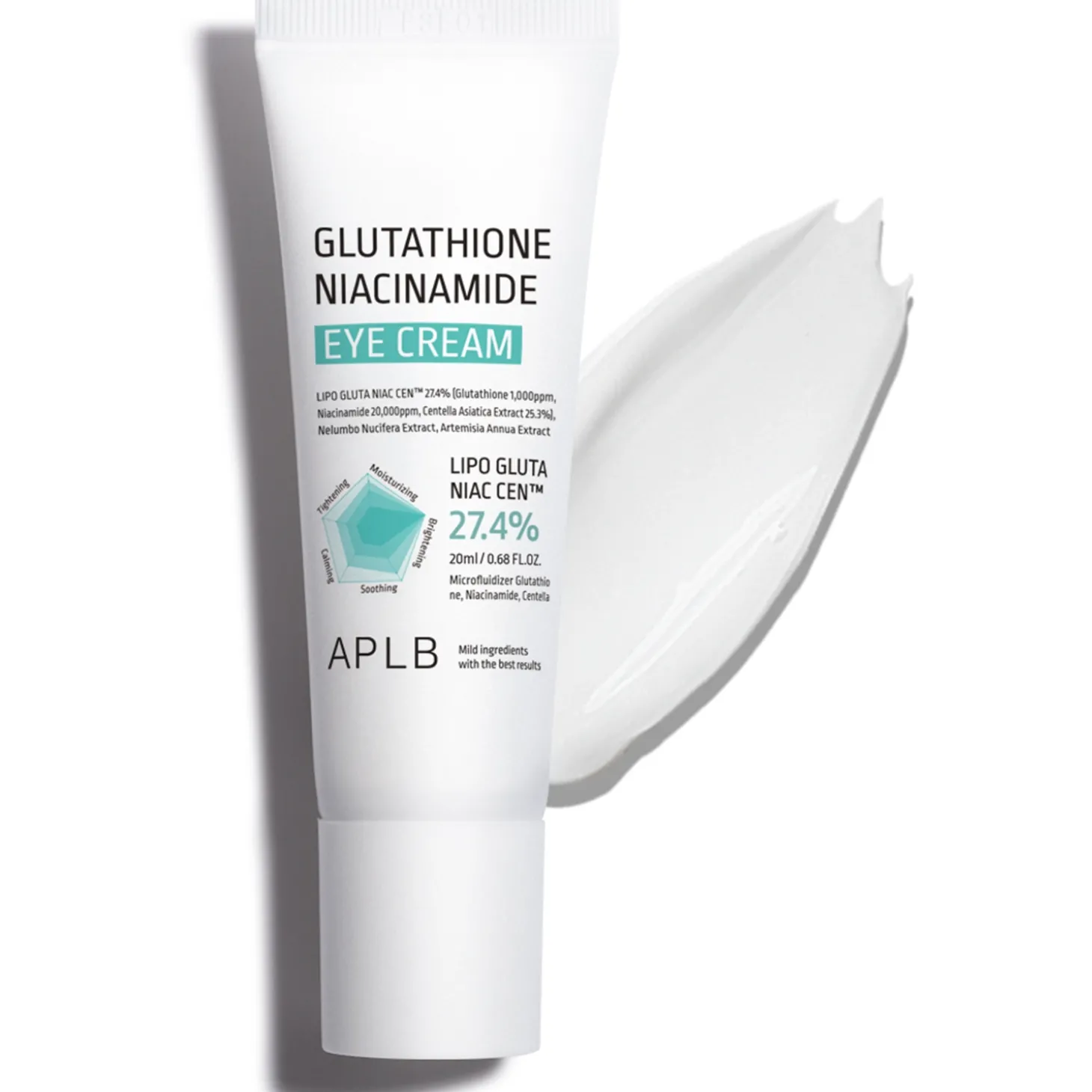 APLB - Glutathione Niacinamide Eye Cream - Rozjaśniający Krem pod Oczy - 20ml