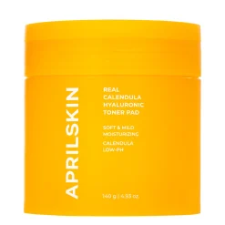 Aprilskin - Real Calendula Hyaluronic Toner Pad - Tonizujące Płatki Nagietkowe - 140g