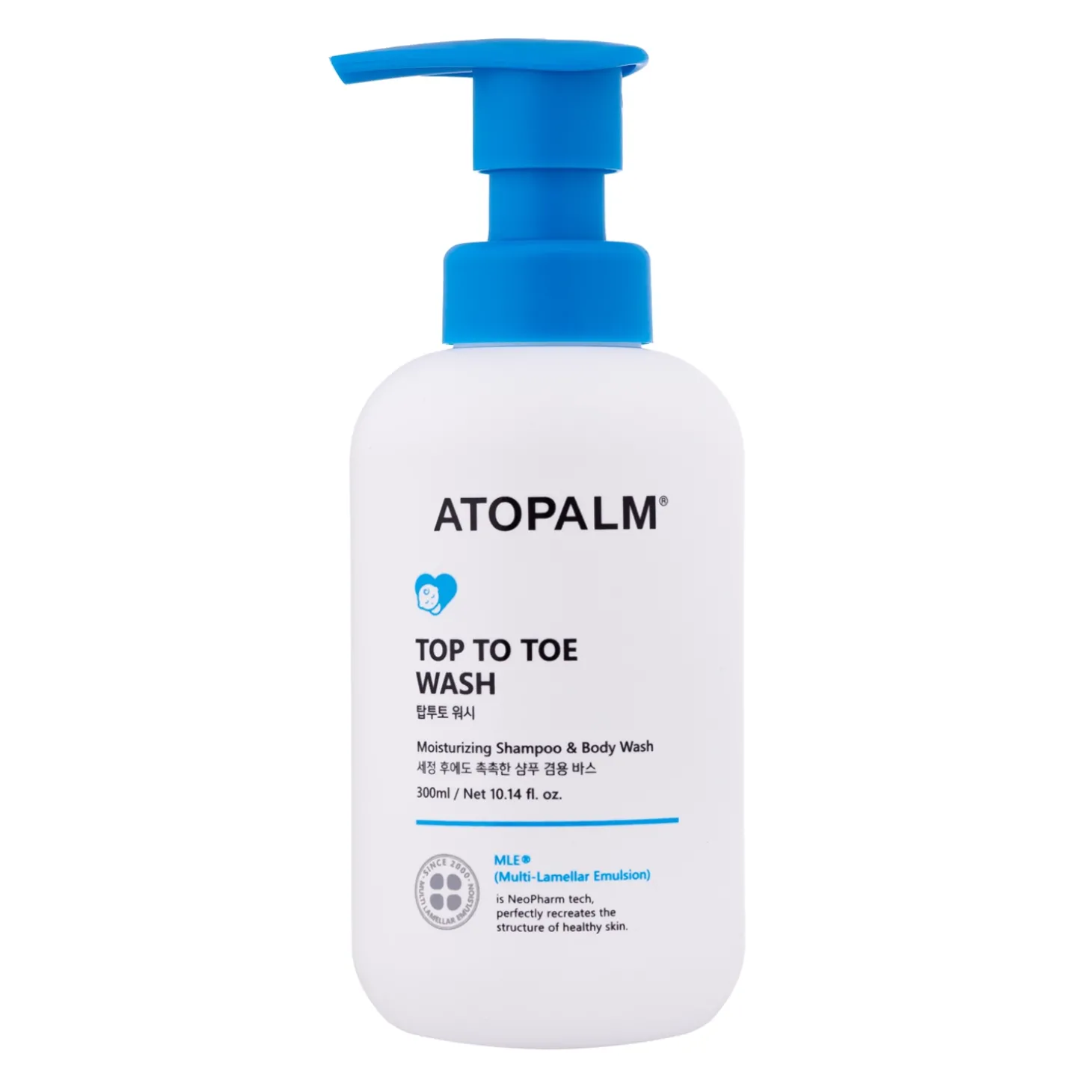 Atopalm - Top to Toe Wash - Łagodny Żel Do Mycia Ciała i Włosów - 300ml