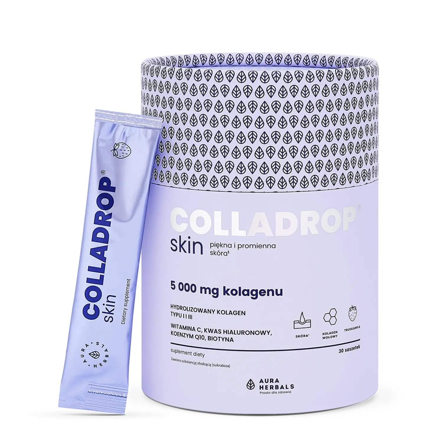 Aura Herbals - Colladrop Skin Kolagen 5000 mg - Saszetki - 30szt