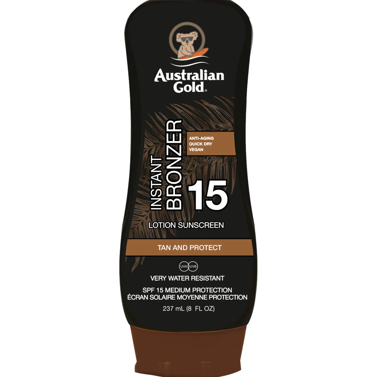 Australian Gold - Lotion with Bronzer SPF15 - Krem do Opalania z Naturalnym Bronzerem - 237ml