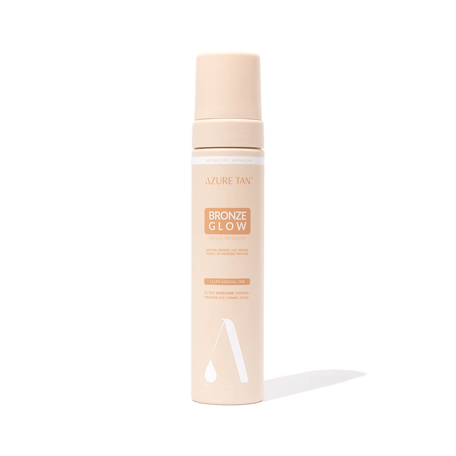 Azure Tan - Bronze Glow Self Tan Mousse - Bezbarwna Samoopalająca Pianka do Ciała - Light to Medium - 200ml