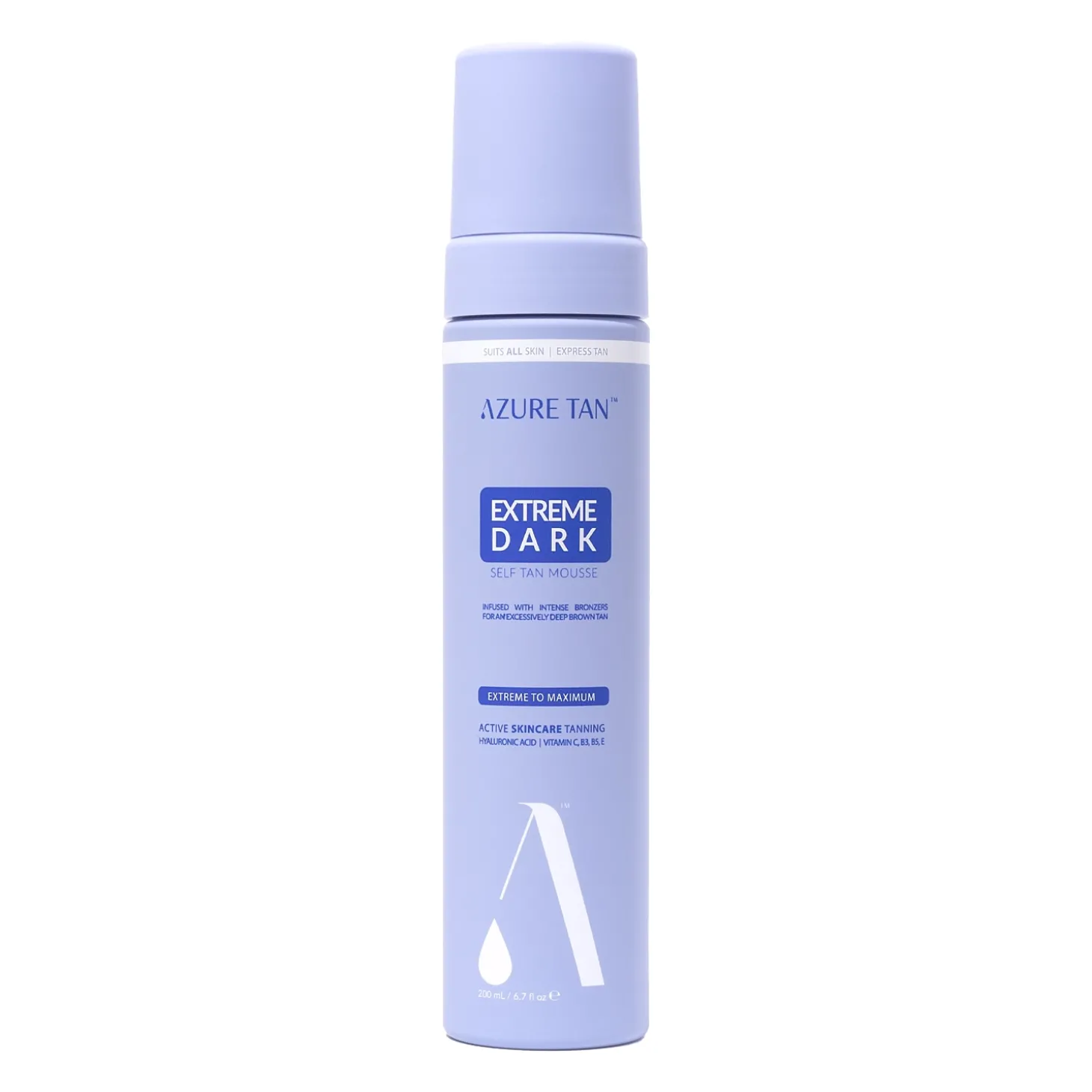 Azure Tan - Extreme Dark Self Tan Mousse - Samoopalająca Pianka do Ciała - Extreme to Maximum - 200ml