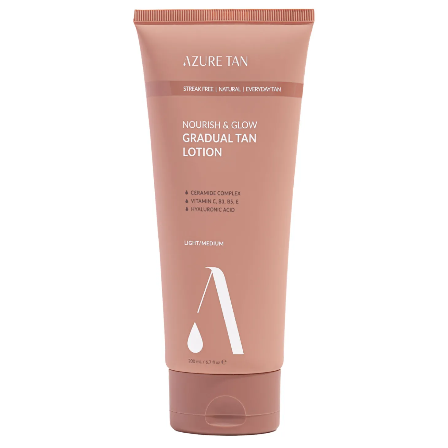 Azure Tan - Nourish & Glow Gradual Tan Lotion - Stopniowo Opalający Balsam do Ciała - Light/Medium - 200ml
