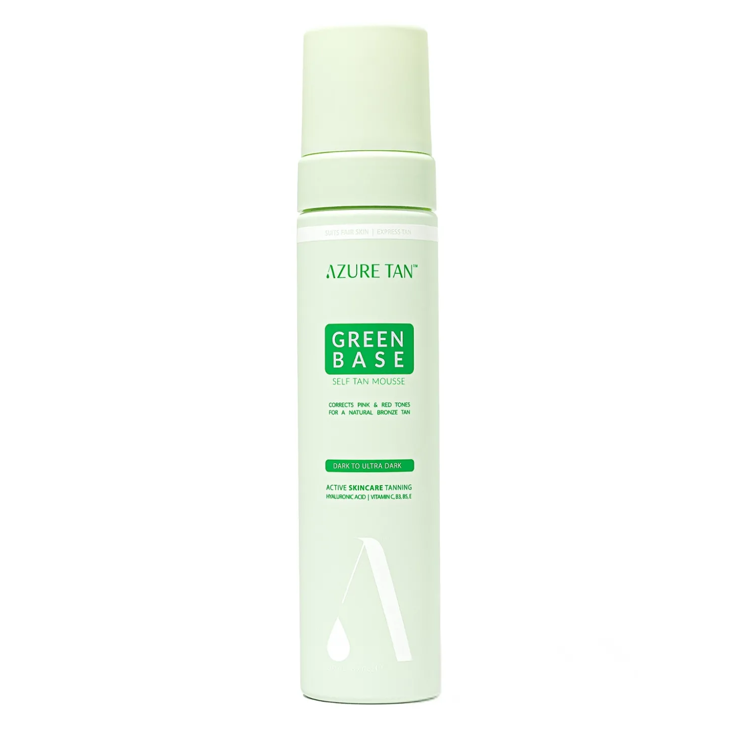 Azure Tan - Self Tan Mousse Green Base - Samoopalająca Pianka do Ciała - Dark to Ultra Dark - 200ml