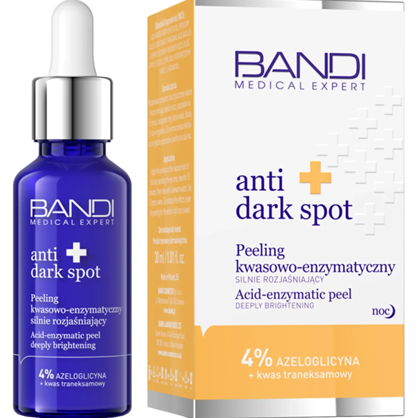 Bandi - Anti Dark Spot - Peeling Kwasowo - Enzymatyczny Silnie Rozjaśniający - 30ml