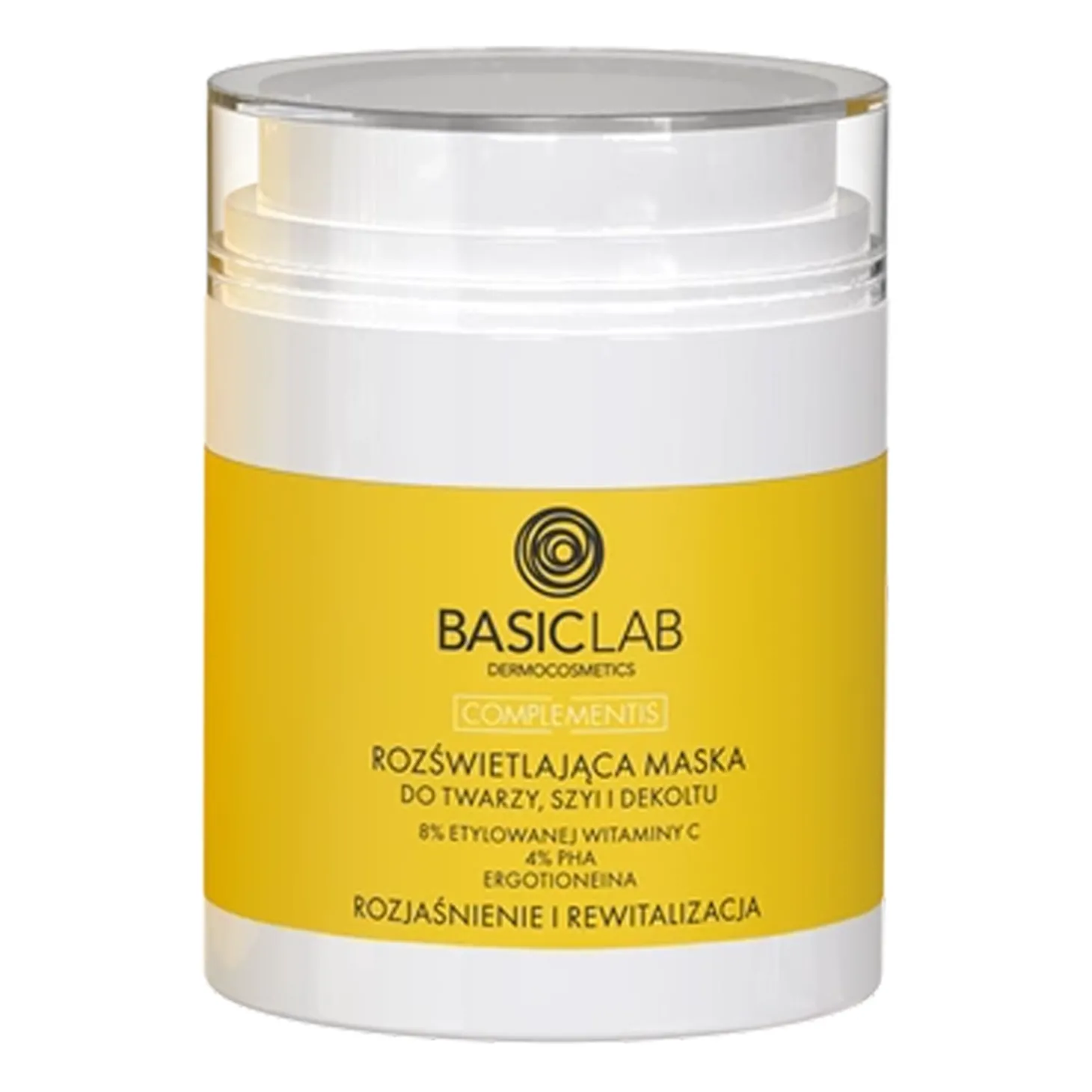 BasicLab - Complementis - Rozświetlająca Maska do Twarzy, Szyi i Dekoltu - 50ml
