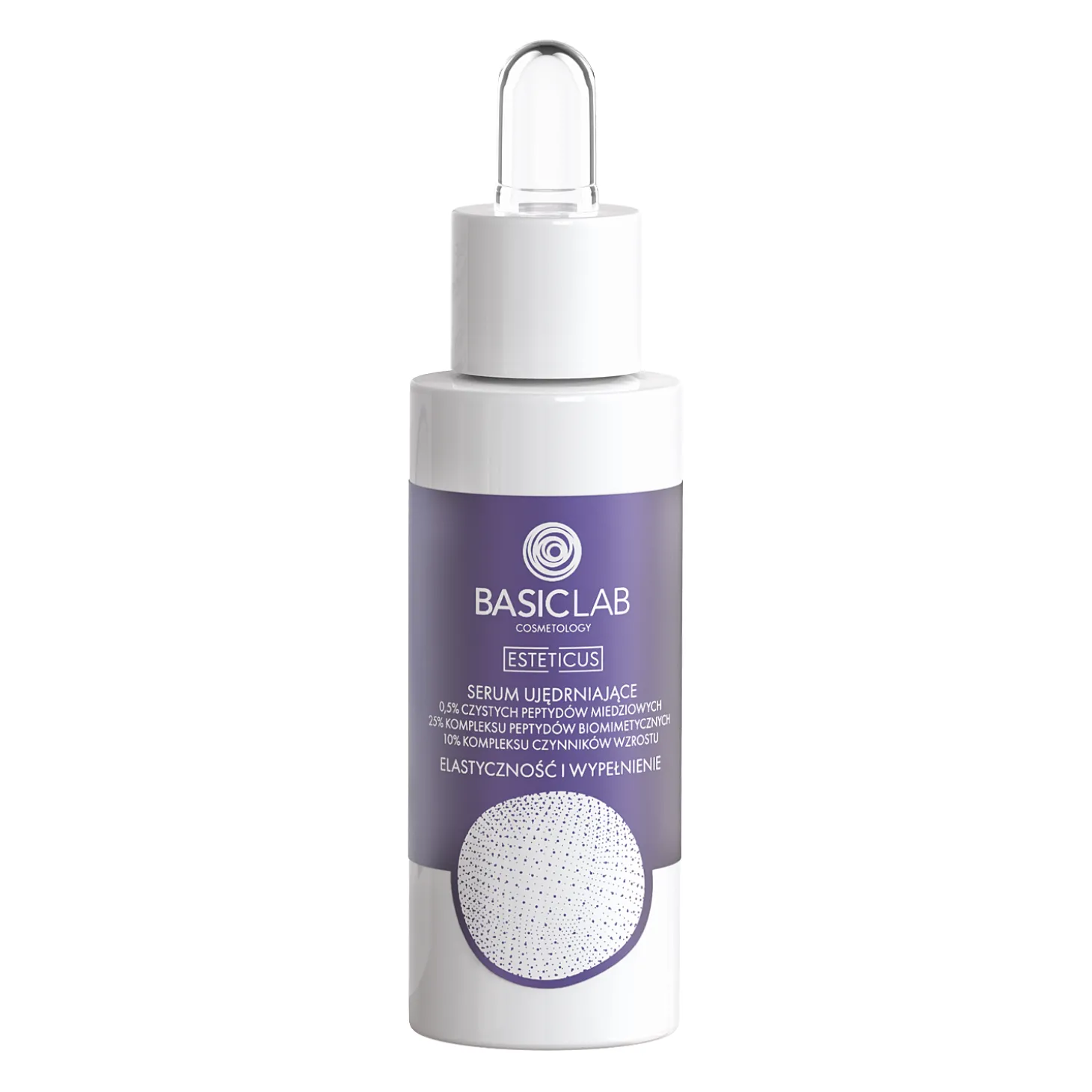 BasicLab - Elastyczność i Wypełnienie - Serum Ujędrniające 0,5% Peptydów Miedziowych - 30 ml