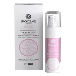 BasicLab - Esteticus - Sprężystość i Odbudowa - Serum Regenerujące z Ceramidami 1% i Kompleksem Peptydów 5% - 30ml