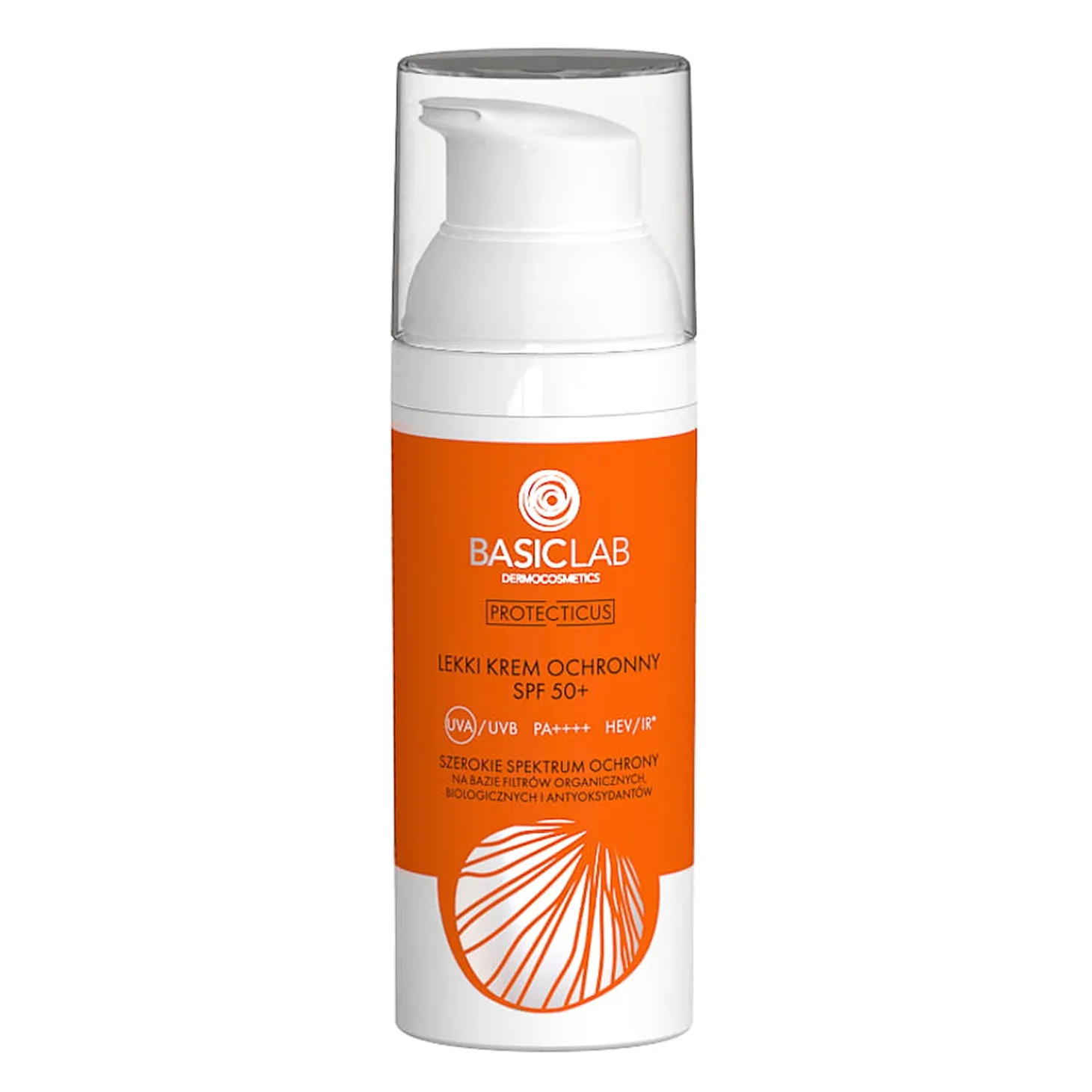 BasicLab - Prewencja i Antyoksydacja - Lekki Krem Ochronny SPF50+ PPD 46,6 - 50ml