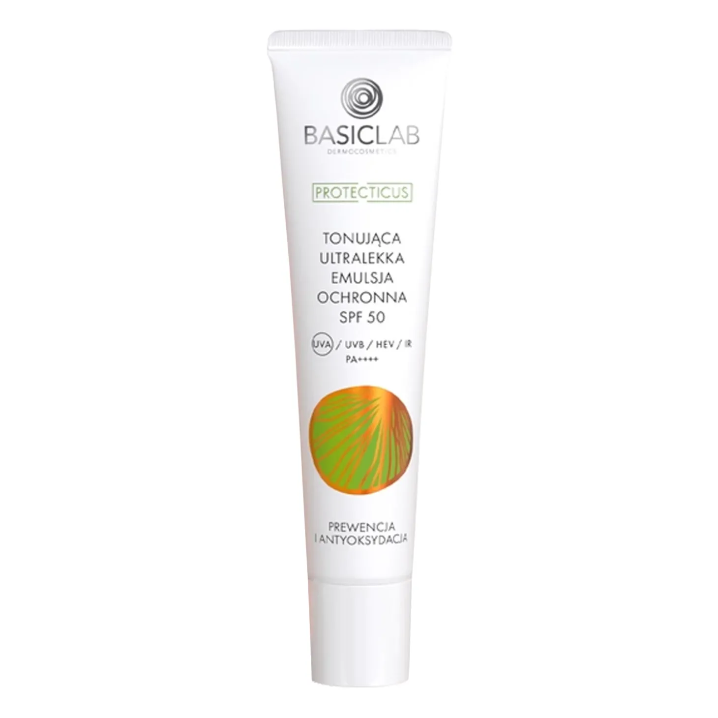 BasicLab - Tonująca Ultralekka Emulsja Ochronna SPF50 PA ++++ - 40ml
