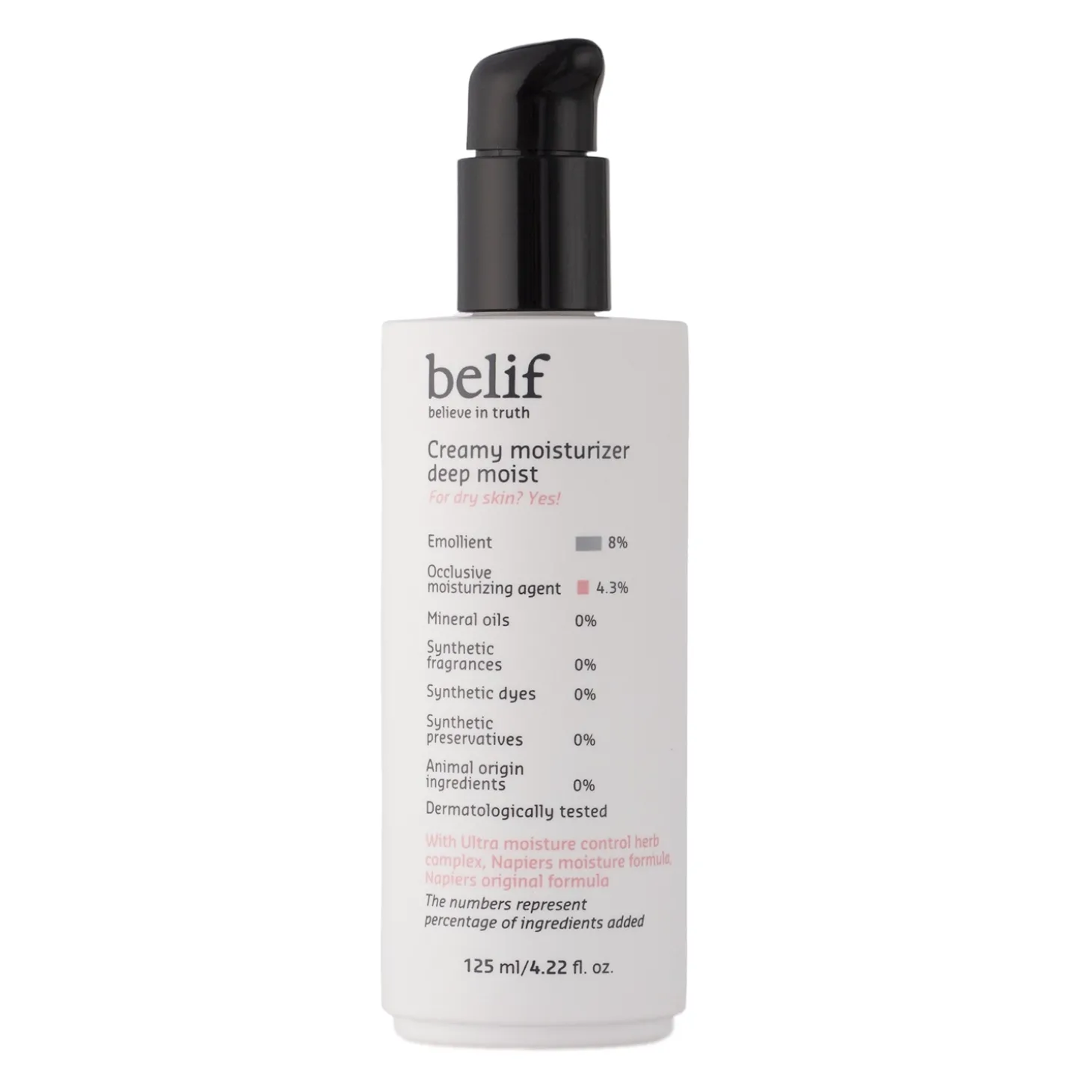 Belif - Creamy Moisturizer Deep Moist - Intensywnie Nawilżający Krem do Twarzy i Dekoltu - 125ml