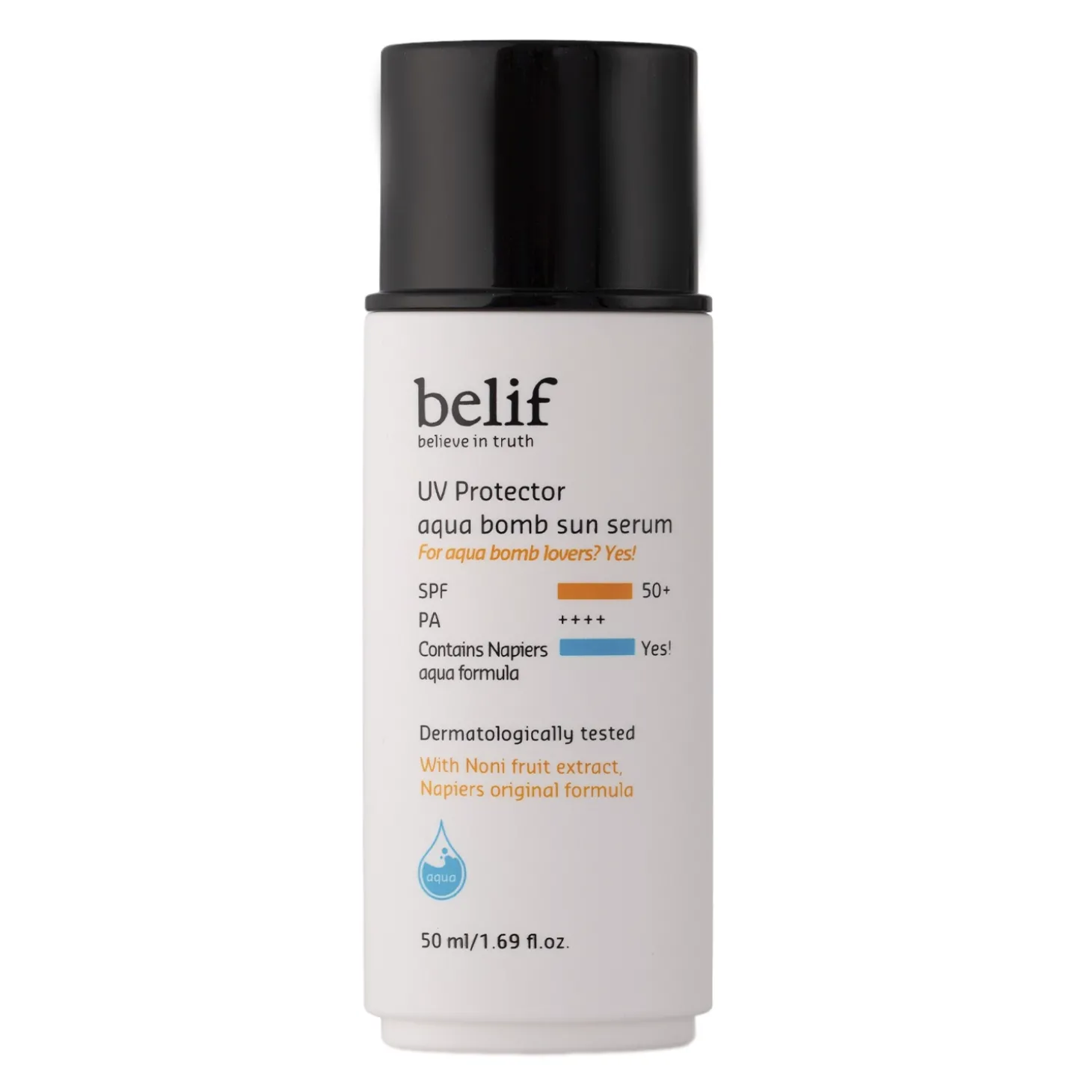 Belif - UV Protector Aqua Bomb Sun Serum SPF50+ PA++++ - Nawilżający Krem z Filtrem do Twarzy - 50ml