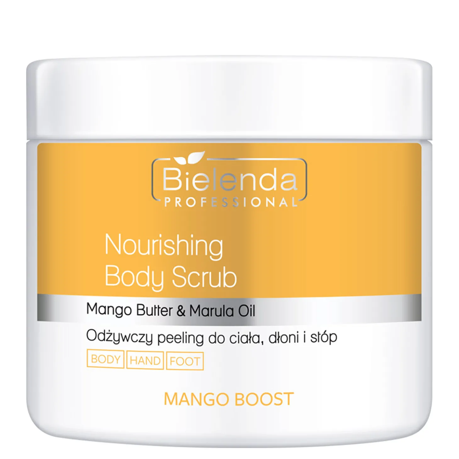 Bielenda Professional - Mango Boost - Odżywczy Peeling do Ciała, Dłoni i Stóp - 550g