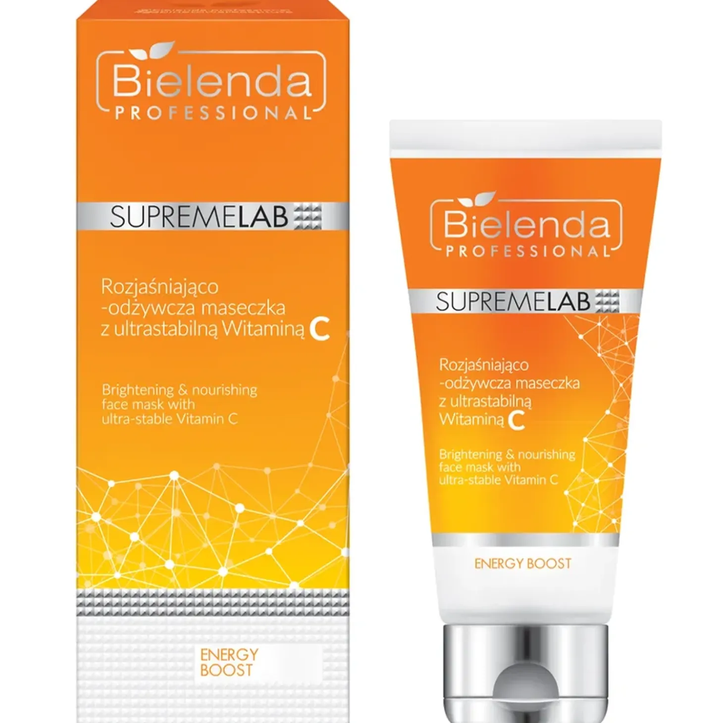 Bielenda Professional - Supremelab - Energy Boost - Brightening & Nourishing Face Mask with Ultra-Stable Vitamin C - Rozjaśniająco-Odżywcza Maseczka z Ultrastabilną Witaminą C - 70ml