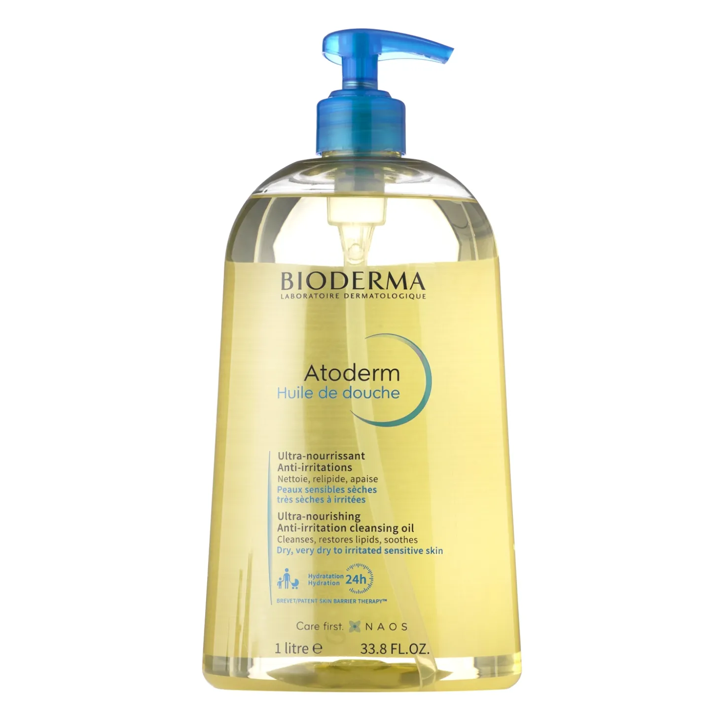 Bioderma - Atoderm Huile - Nawilżający Olejek do Mycia Twarzy i Ciała, do Skóry Suchej i Atopowej - 1l