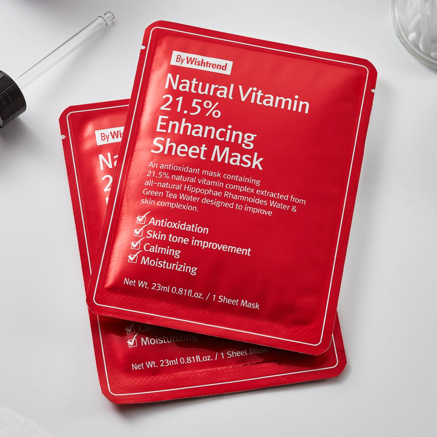 By Wishtrend - Natural Vitamin C21 5% Enhancing Sheet Mask - Maska w Płachcie z Witaminą C - 1szt/23ml