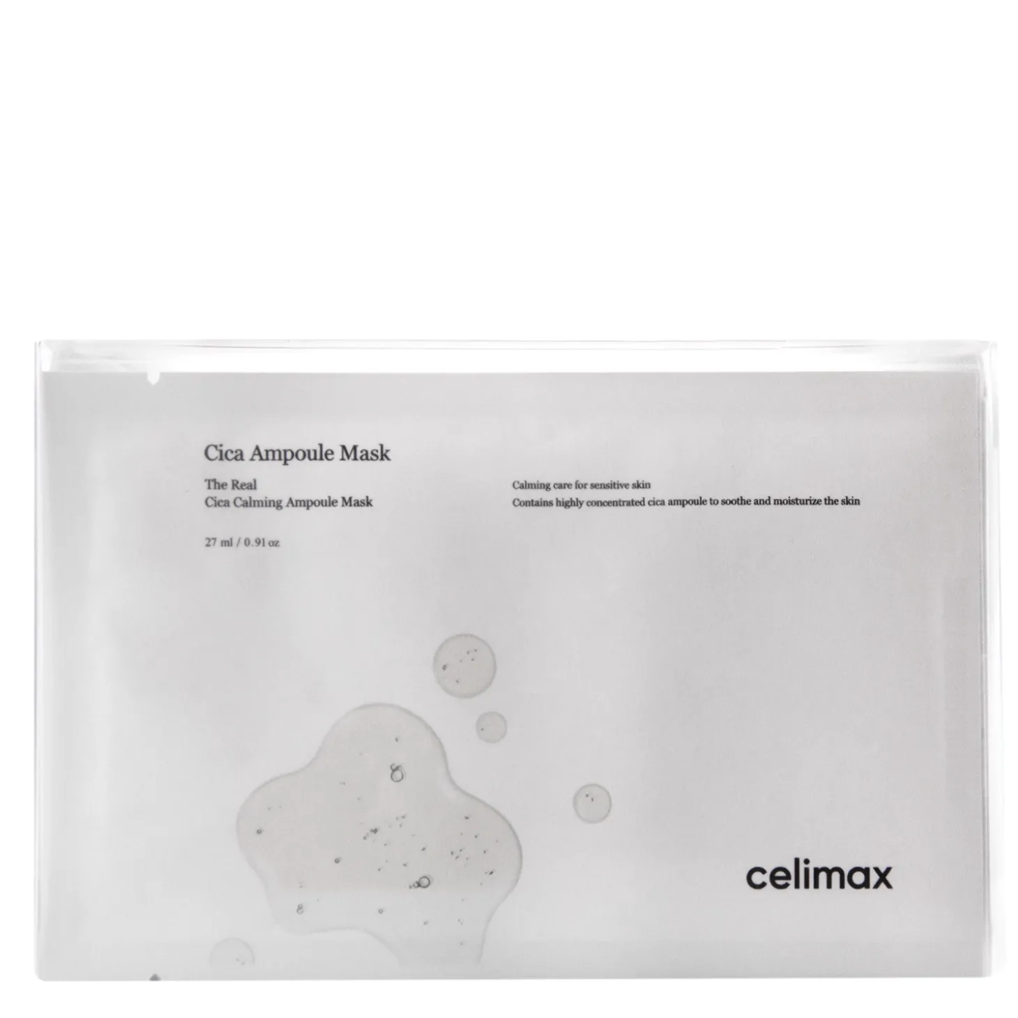 Celimax - The Real Cica Calming Mask - Maska w Płachcie z Wyciągiem z Wąkroty Azjatyckiej - 5x27ml