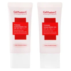 Cell Fusion C - Toning Sunscreen SPF50+ /PA ++++ - Rozjaśniający Krem do Twarzy - 2x35ml