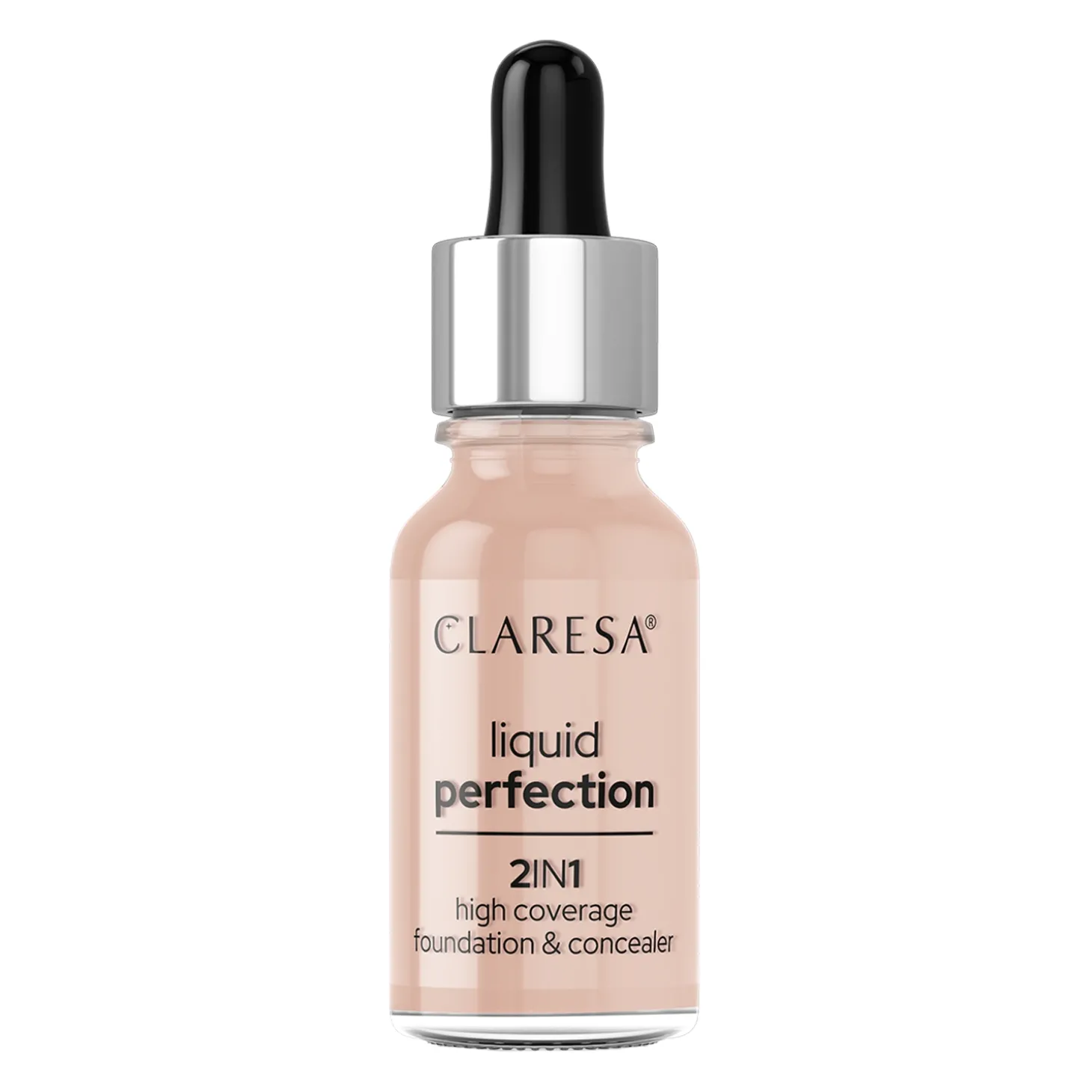 Claresa - Liquid Perfection - Korektor i Podkład Kryjący 2w1 - 104 Nude - 18g