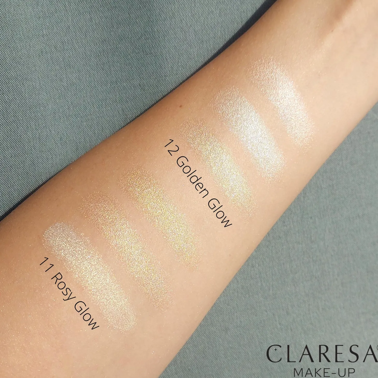 Claresa - Too Glam To Give A Dame! - Paleta Rozświetlaczy - 12 Golden Glow - 12,5g