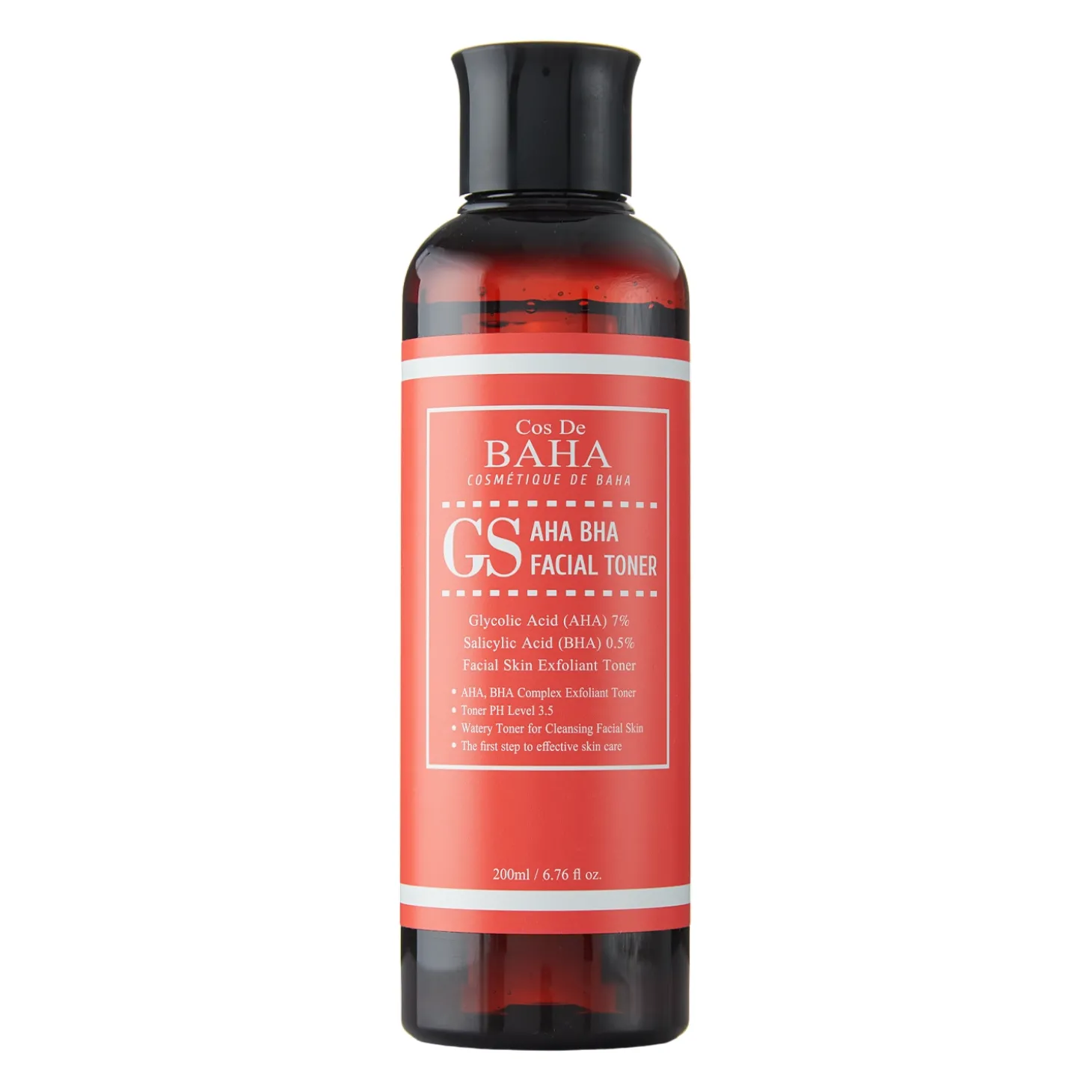 Cos De BAHA - GS AHA BHA Facial Toner - Tonik Oczyszczający z Kwasami AHA i BHA - 200ml