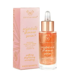 Crystallove -Rose Quartz Shimmer Serum – Serum do Twarzy z Kwarcem Różowym i Bisabololem - 30ml