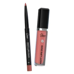 Elever Cosmetics - Matt Lips Duo - Pomadka i Konturówka do Ust - Rose