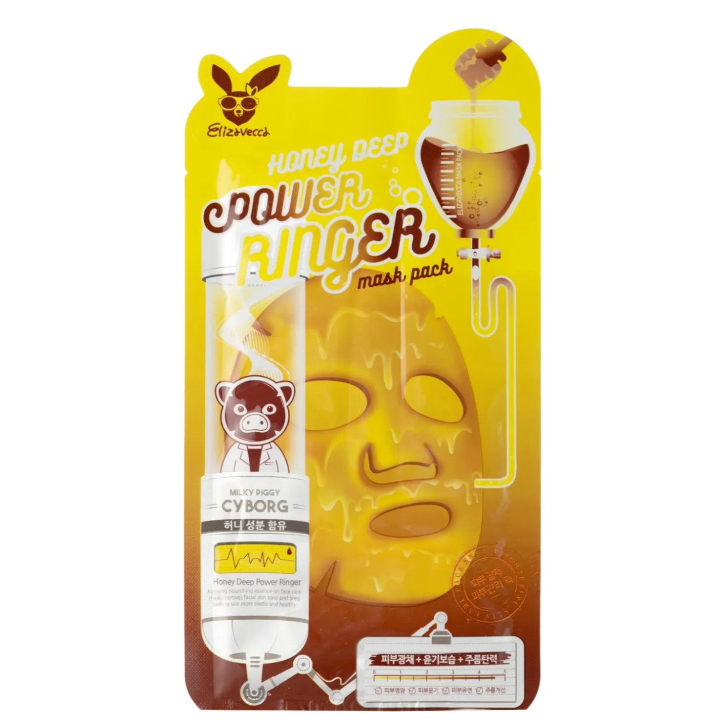 Elizavecca - Honey Deep Power Ringer Mask Pack - Liftingująca maska w płachcie - 23ml