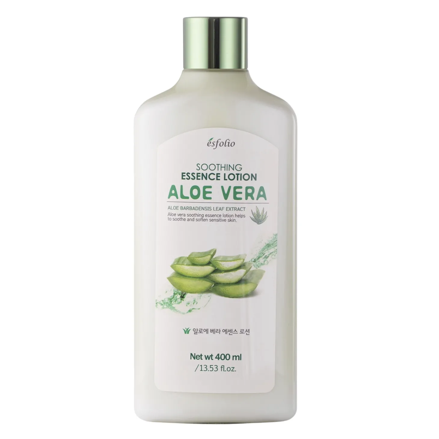 Esfolio - Soothing Essence Lotion Aloe Vera - Łagodząca Esencja do Twarzy z Aloesem - 400ml