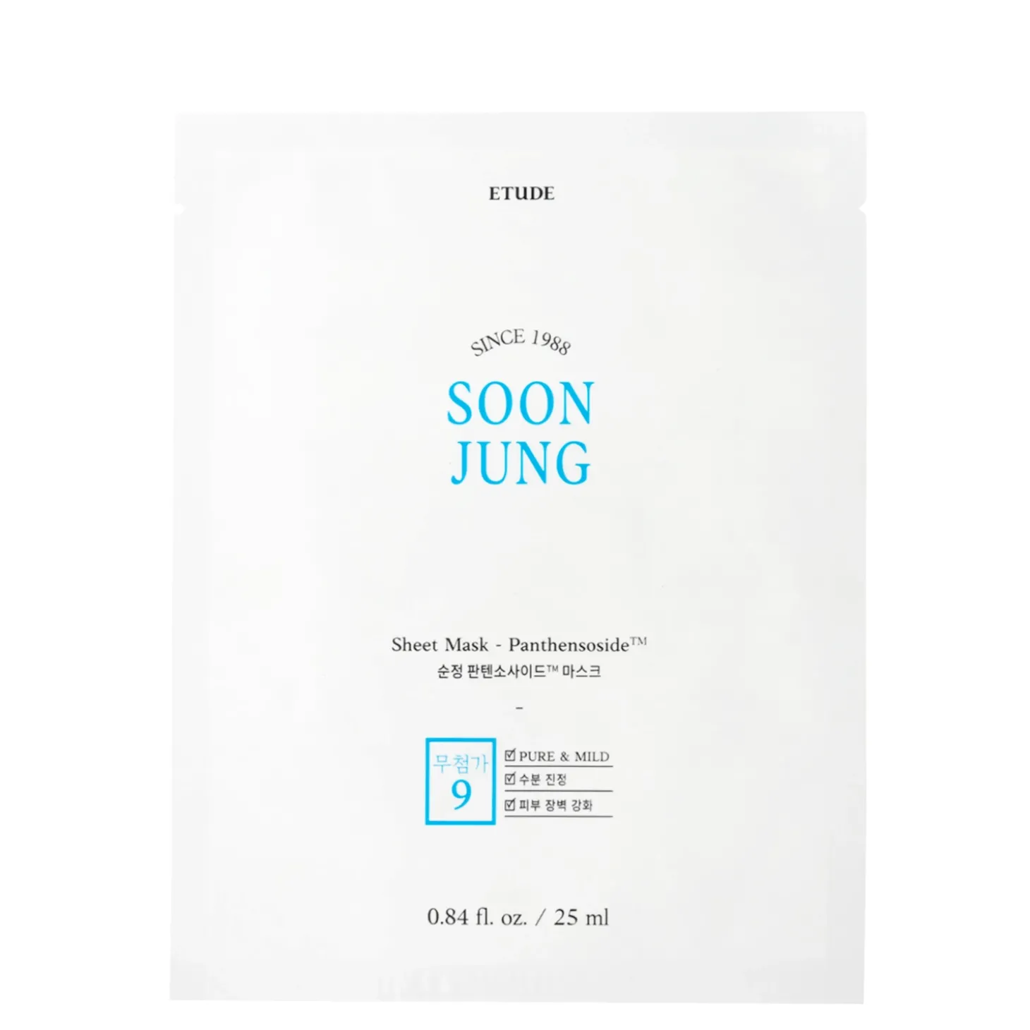 Etude House - Soon Jung Panthensoside Sheet Mask - Kojąca Maska w Płachcie - 25ml