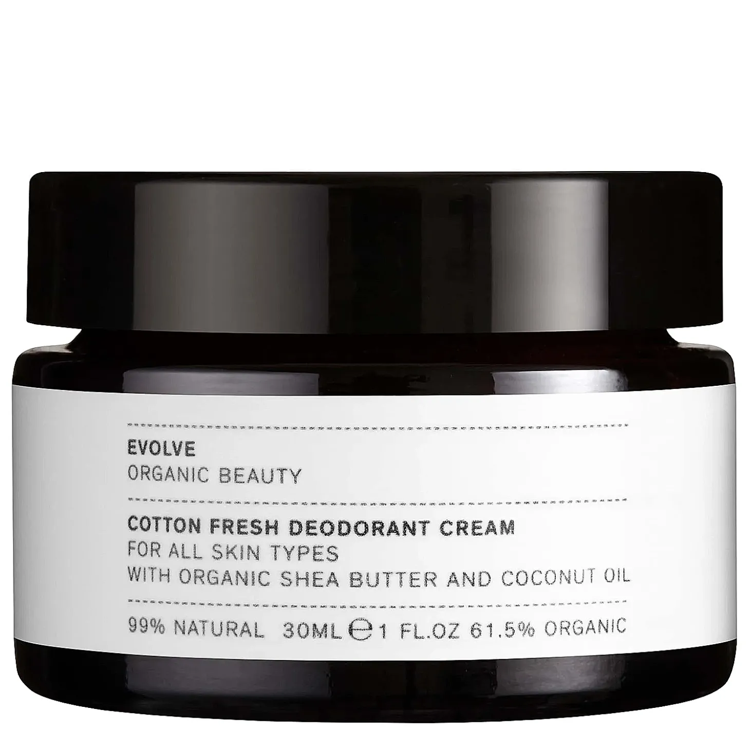 Evolve Organic Beauty - Cotton Fresh Natural Deodorant Cream - Naturalny Dezodorant w Kremie - 30ml