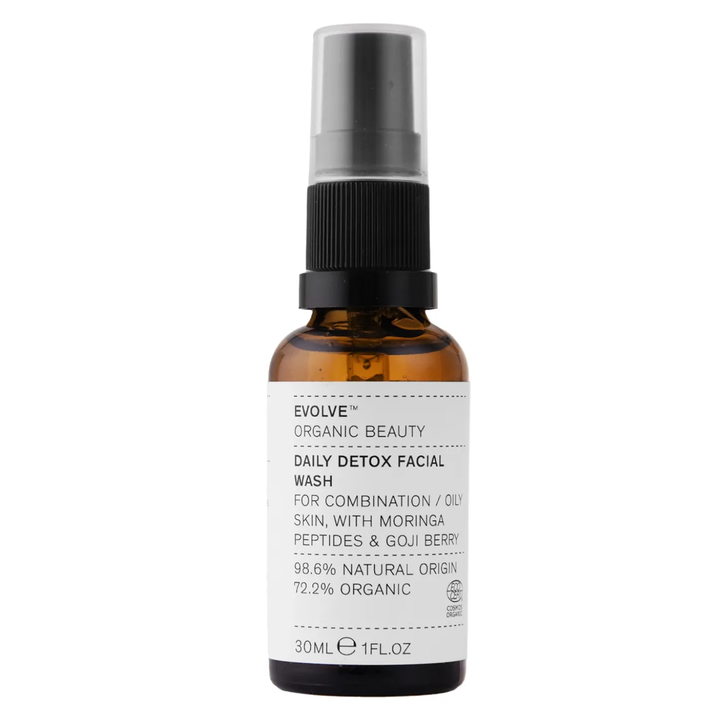 Evolve Organic Beauty - Daily Detox Facial Wash - Delikatny Codzienny Płyn do Mycia Twarzy - 30ml